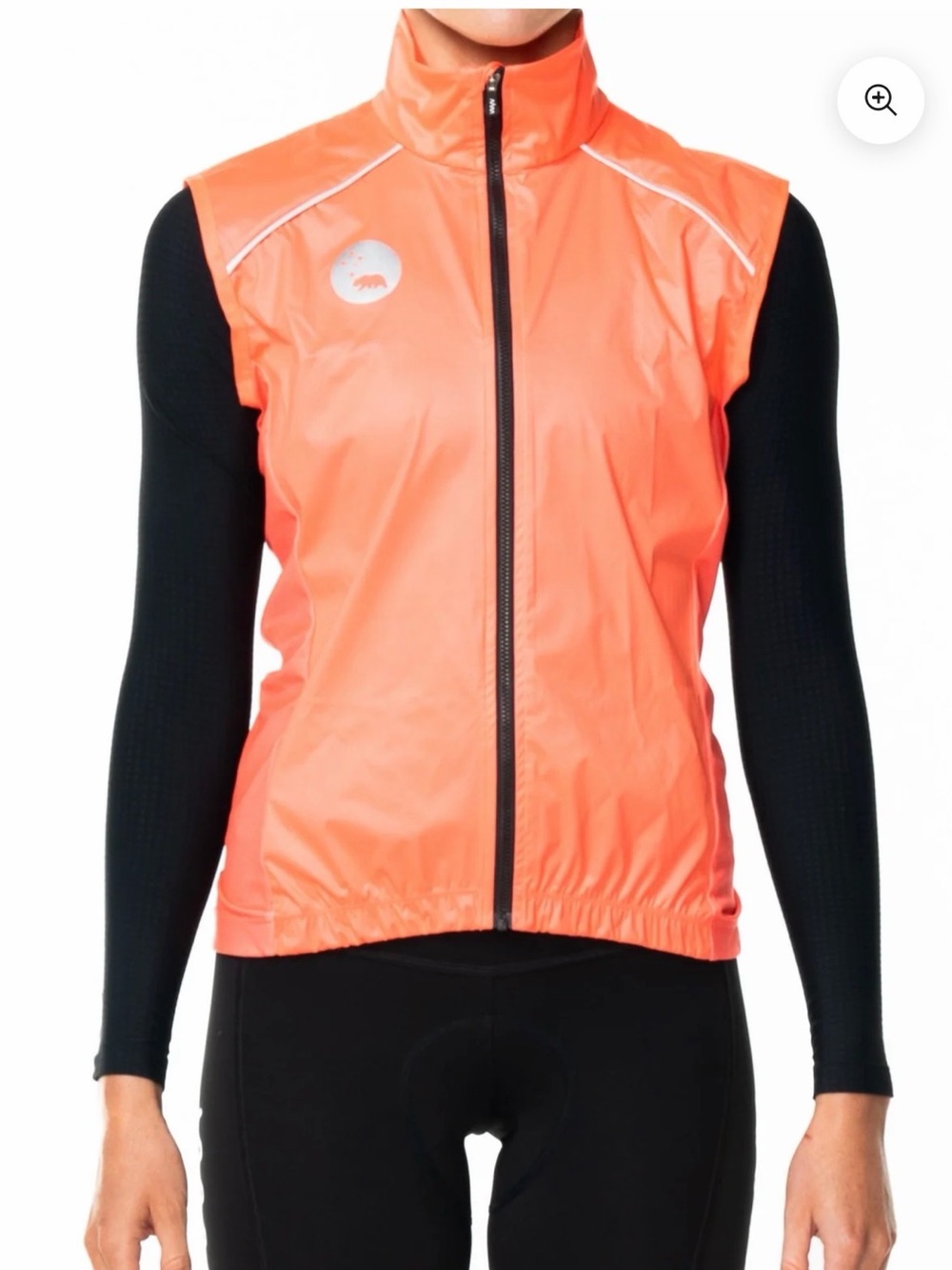 WYN republic Unisex Wind Cycling Vest Gilet Coral Orange Size M